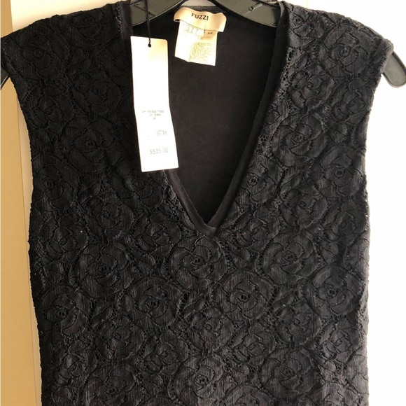 FUZZI Italy Ladies black Roses Floral Midi Dress-S-Wedding-Holidays-Gorgeous! - Picture 16 of 16